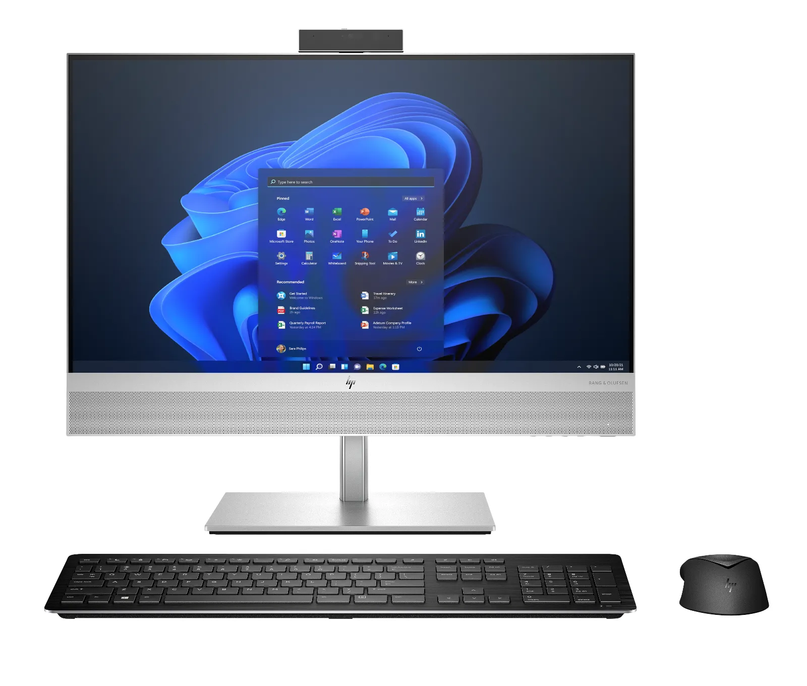 HP EliteOne 840 G9 All-in-One Touchscreen PC, front view