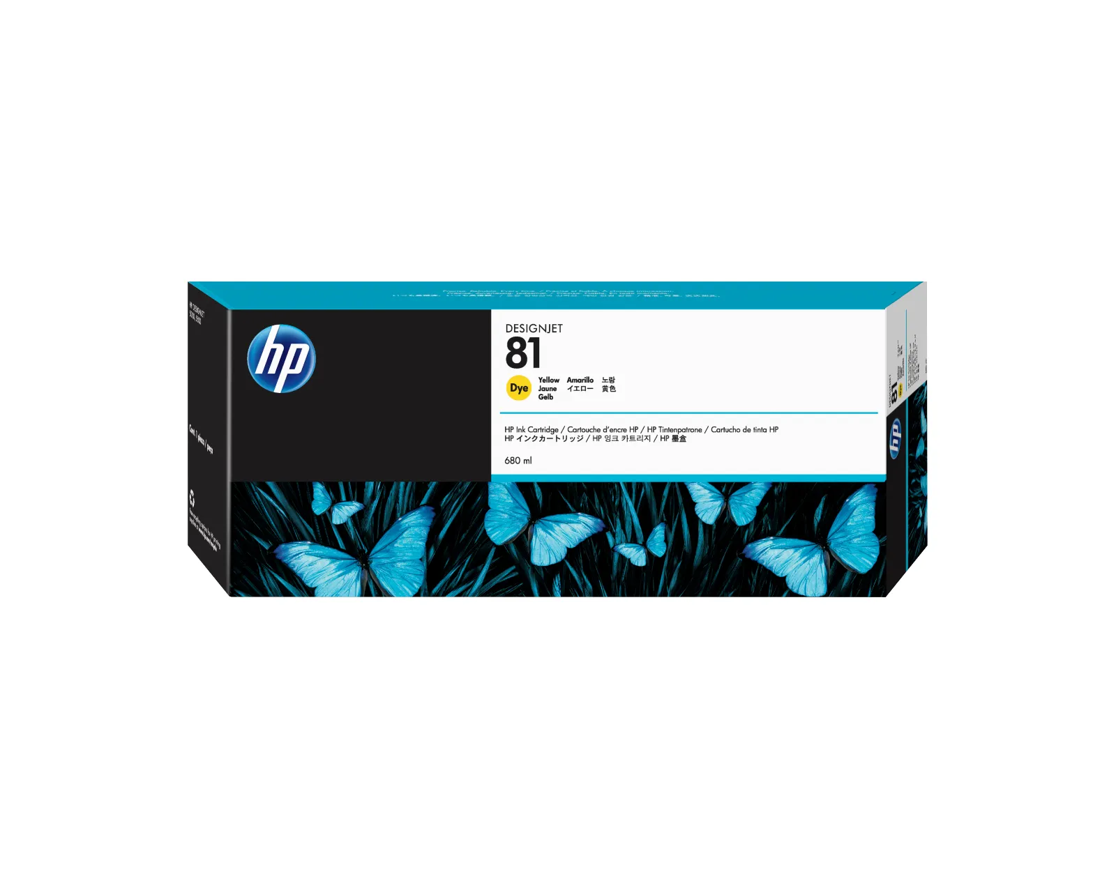 HP 81 680-ml Yellow DesignJet Dye Ink Cartridge print head