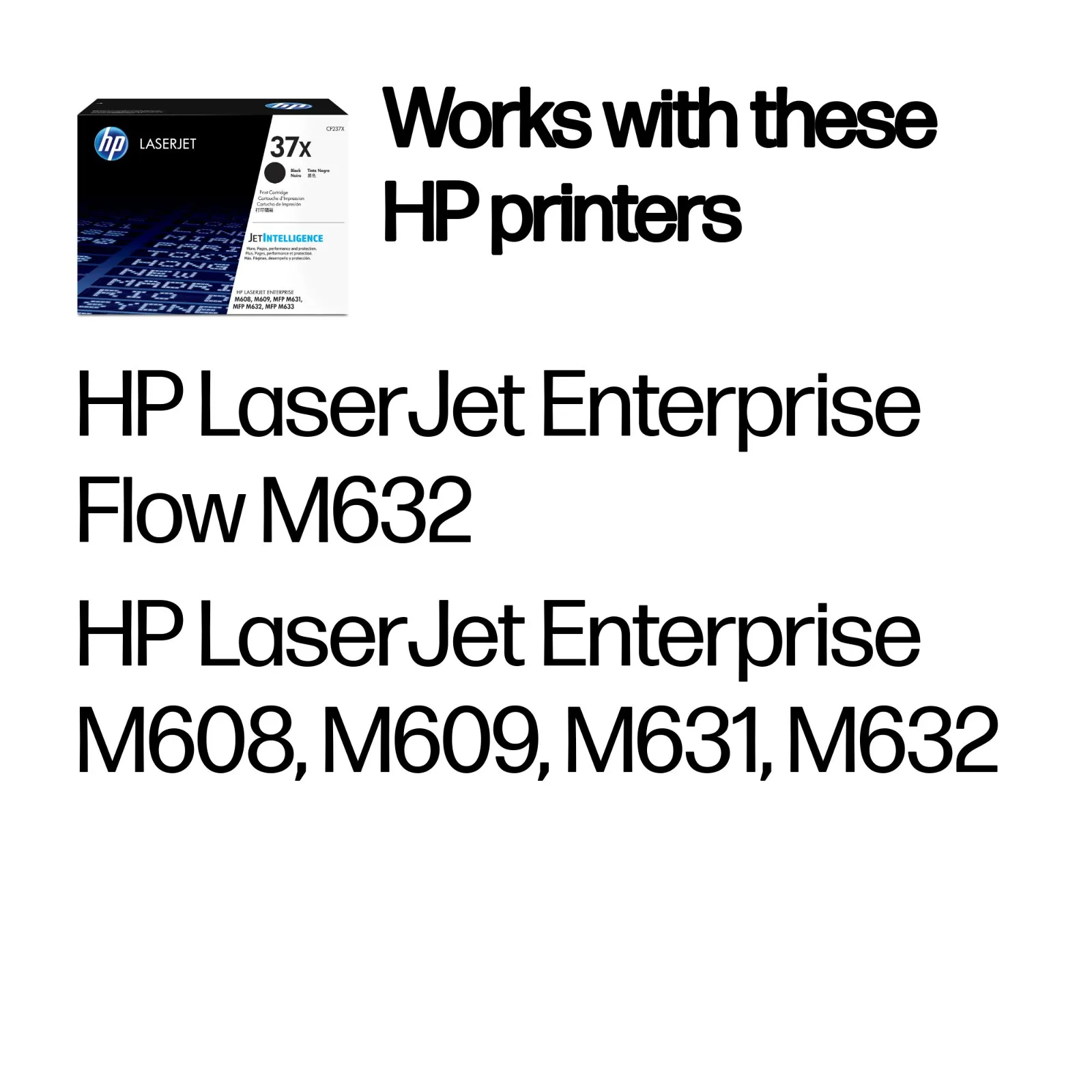 HP 37X High Yield Black Original LaserJet toner cartridge