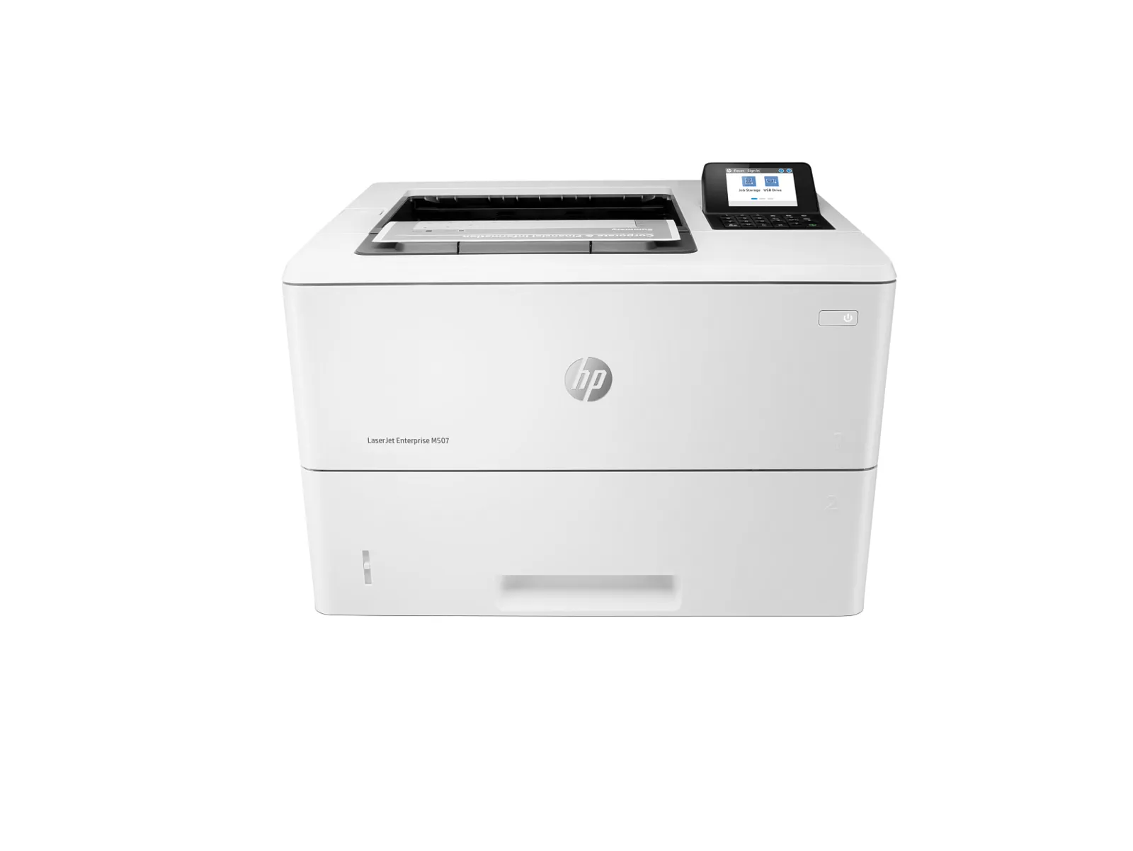 HP LaserJet Enterprise M507dn, front view