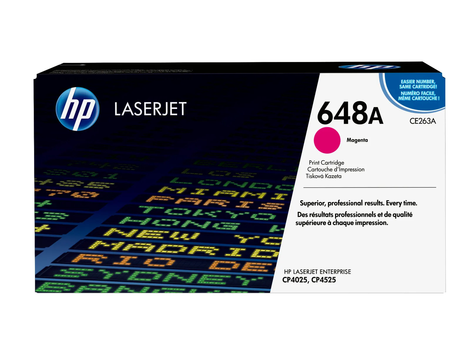 HP 648A Magenta Original LaserJet Toner Cartridge, front view
