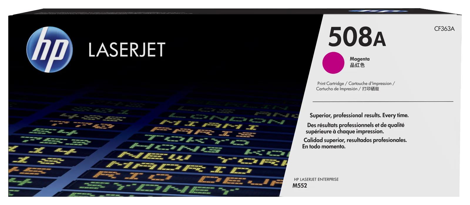 HP 508A Magenta Original LaserJet Toner Cartridge, front view