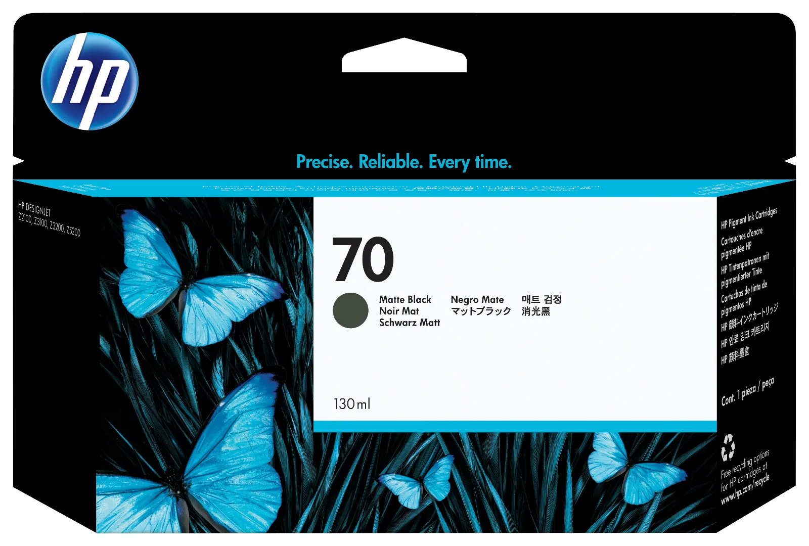 HP 70 130-ml Matte Black DesignJet Ink Cartridge print head