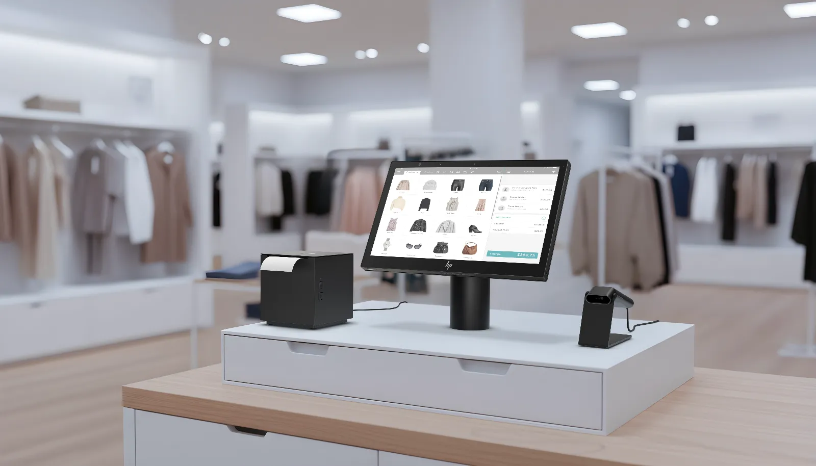 HP Engage One G2 AiO System, in use