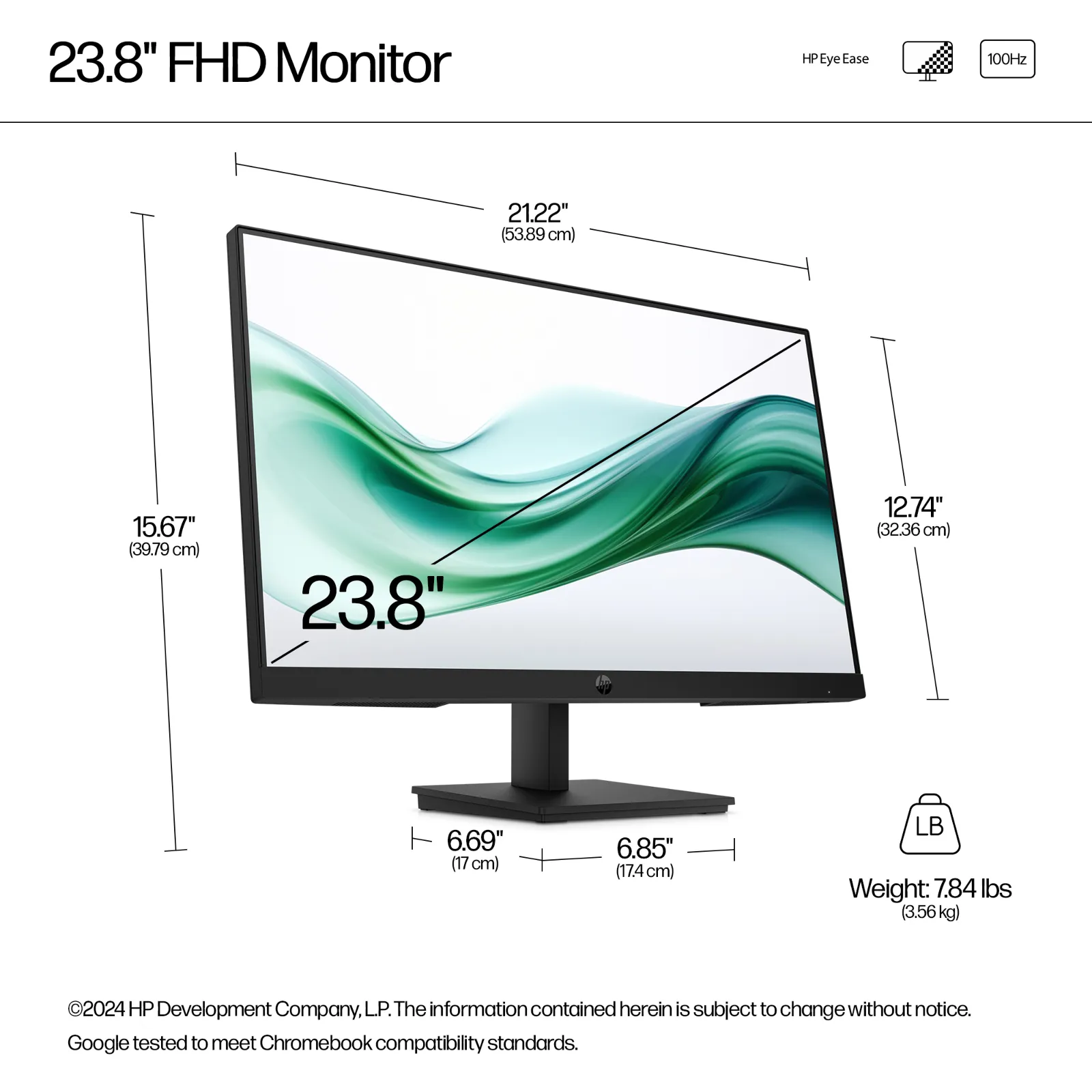 HP Series 3 Pro 23.8 inch FHD Monitor - 324pv computer monitor