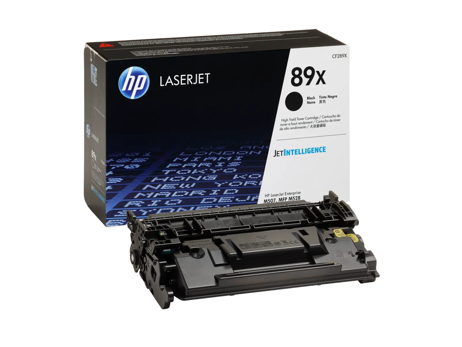 HP 89X High Yield Black Original LaserJet Toner Cartridge, right side view