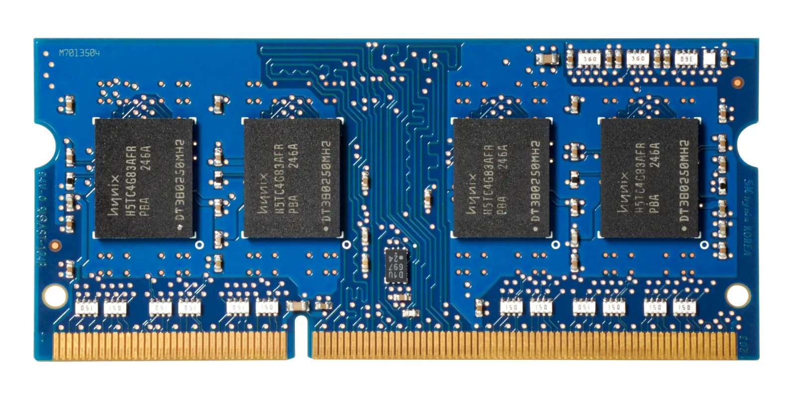 HP 1 GB x32 144-pin (800 MHz)DDR3 SODIMM, front view