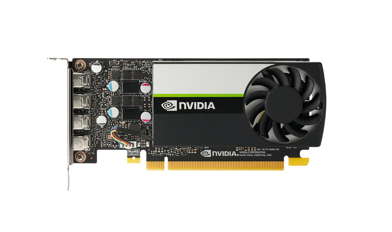 NVIDIA T1000 8 GB 4mDP Graphics, front view