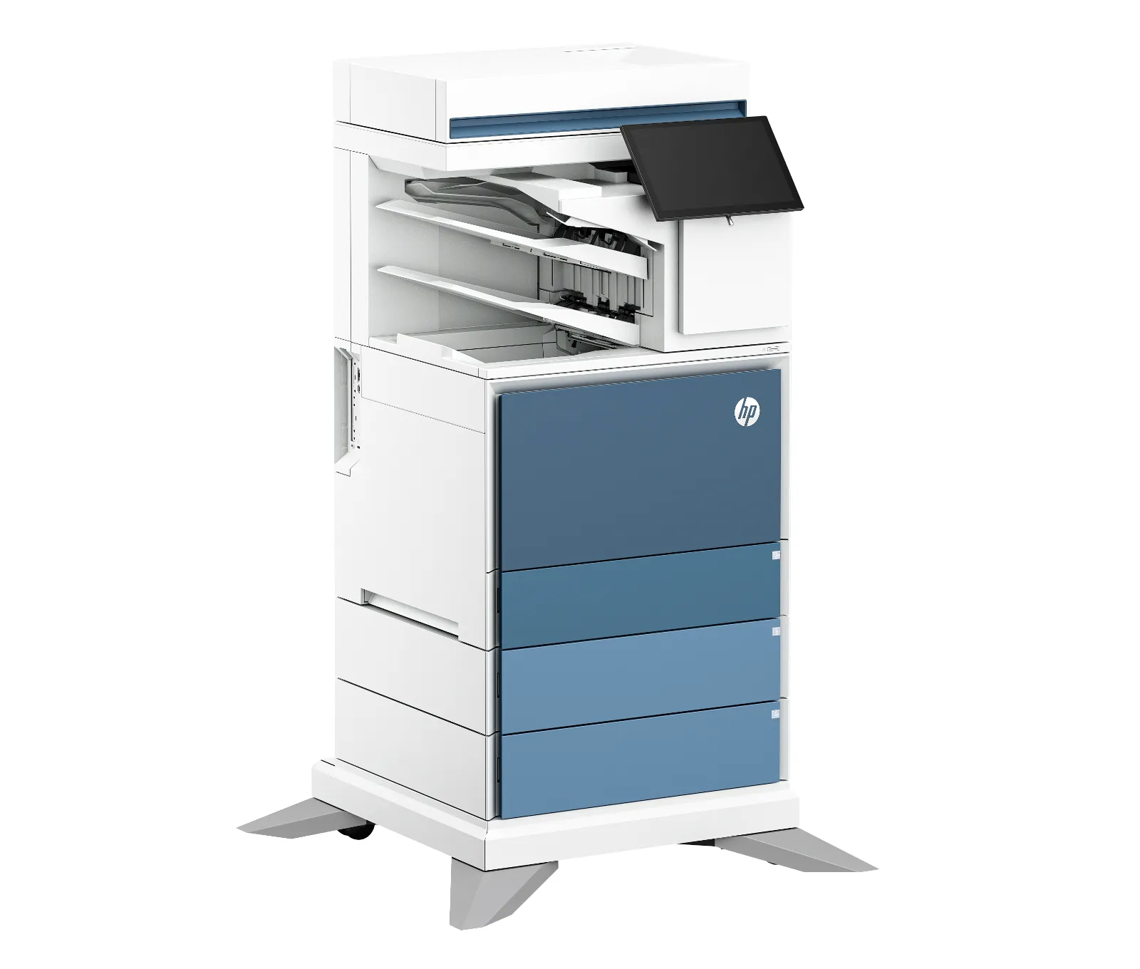 HP Color LaserJet Enterprise Flow MFP 6800zfsw Printer, right side view