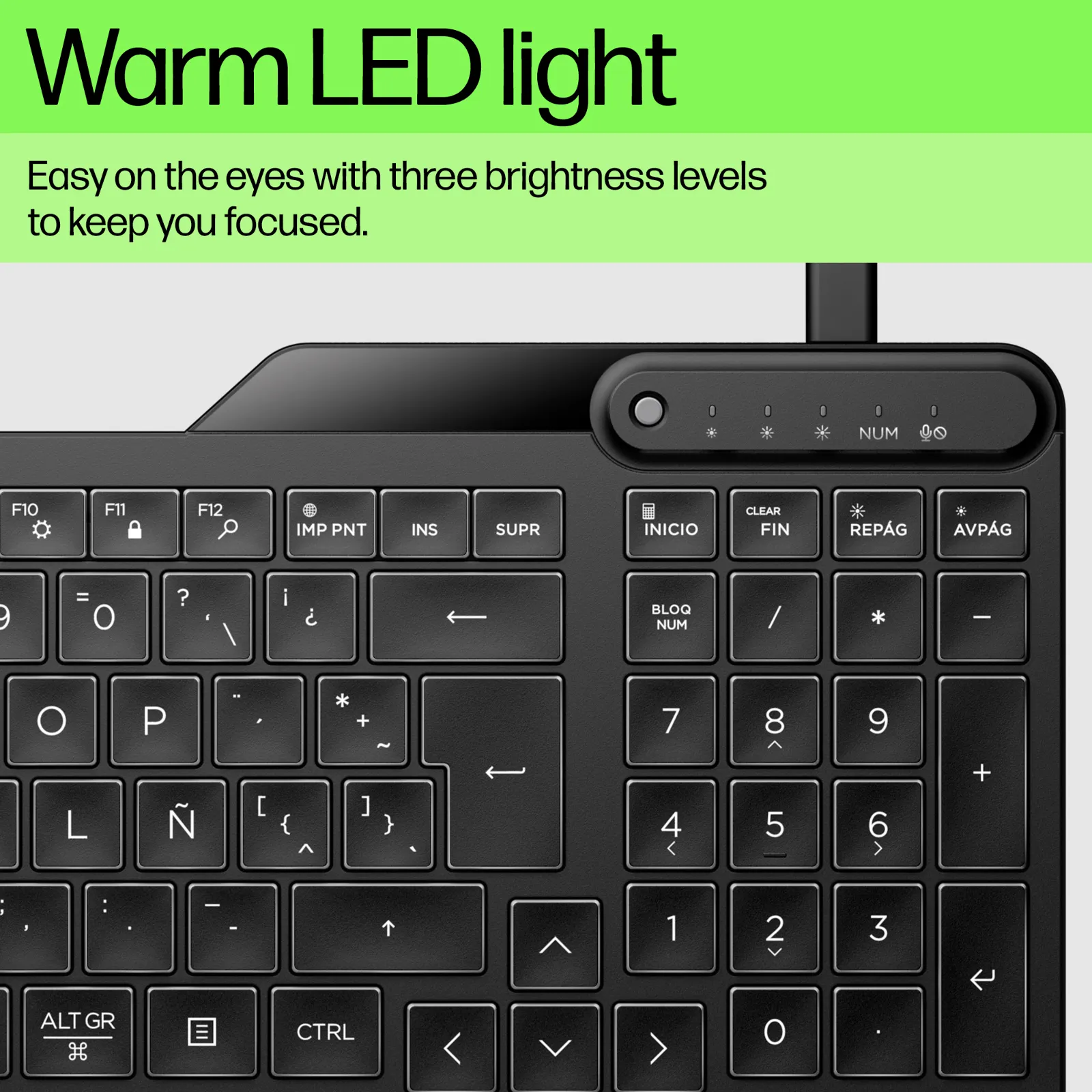HP 405 Backlit Wired keyboard