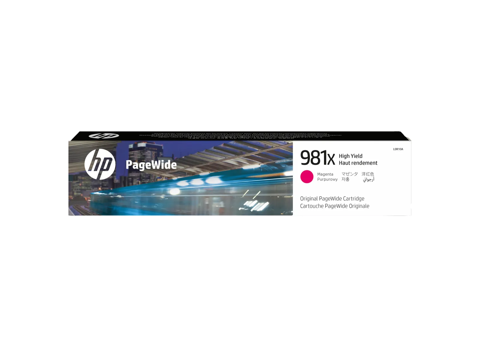 HP 981X High Yield Magenta Original PageWide Cartridge, front view