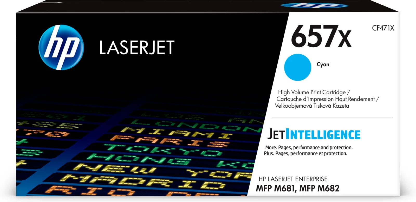 HP 657X High Yield Cyan Original LaserJet toner cartridge