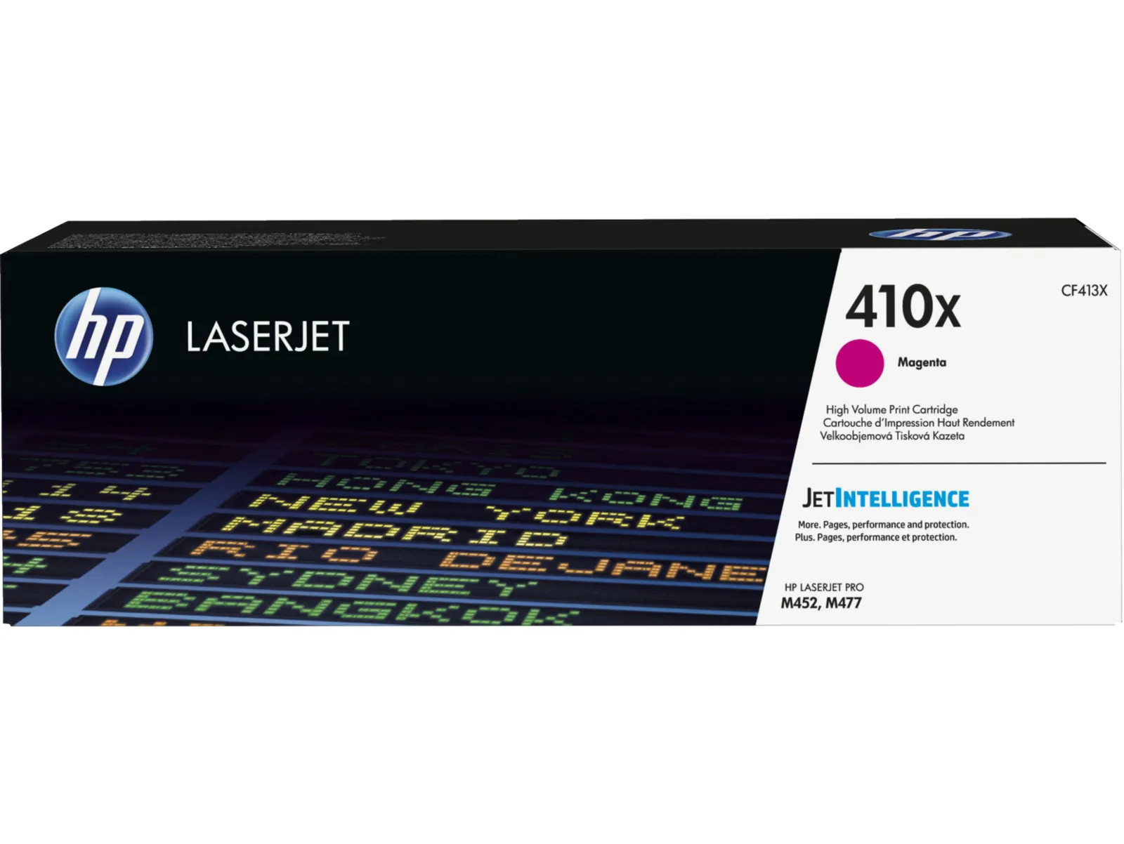 HP 410X High Yield Magenta Original LaserJet Toner Cartridge, front view