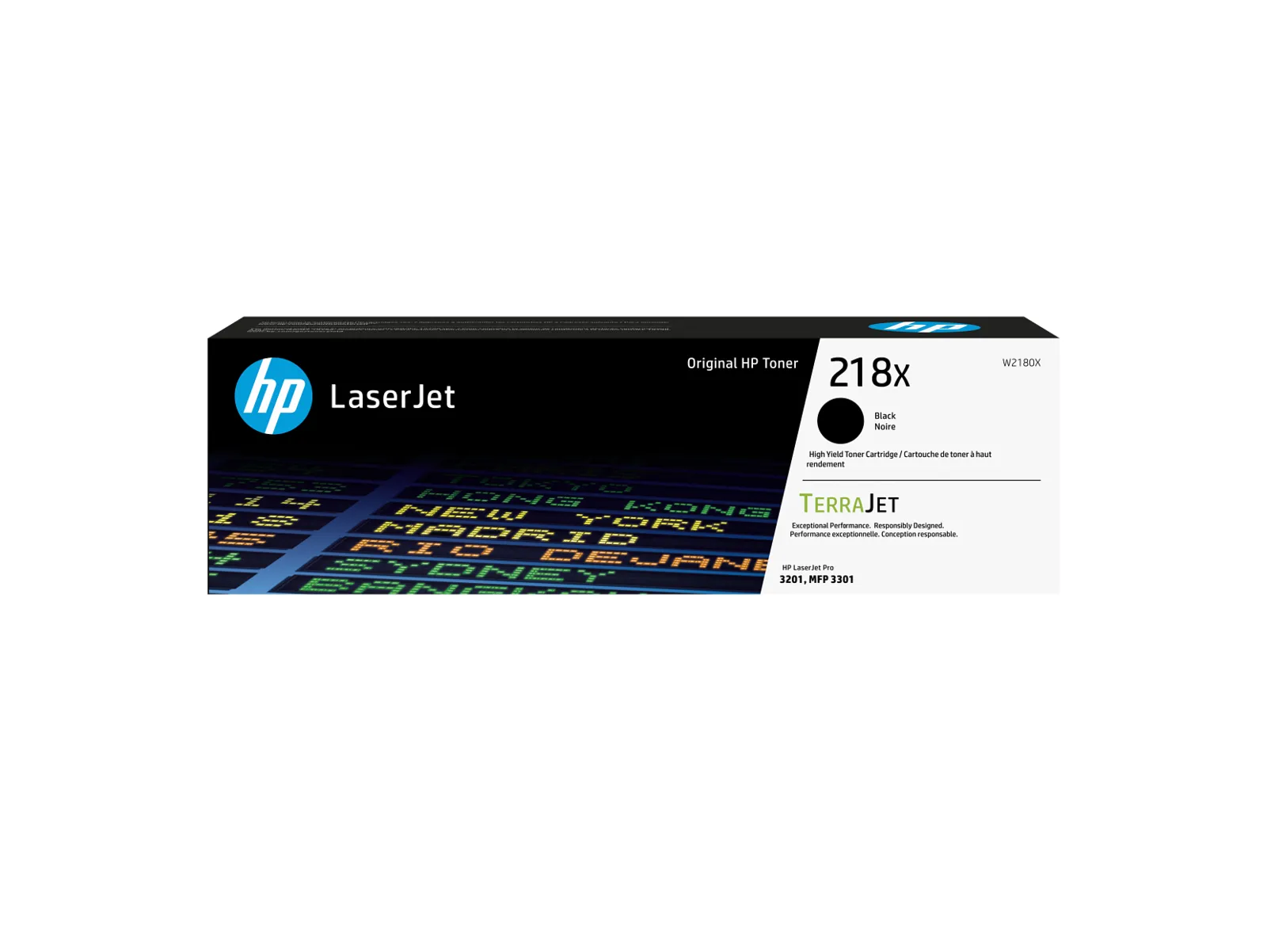 HP 218X High Yield Black Original LaserJet Toner Cartridge, front view